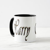 Harry, naam, Logo, Black Ringer Combo Coffee Mok. Mok (Voorkant links)