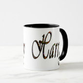 Harry, naam, Logo, Black Ringer Combo Coffee Mok. Mok (Voorkant rechts)