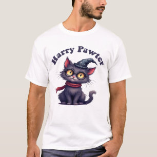 Harry Pawter Magic Cat T-Shirt - Grappige tovenaar