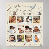 Harry Potter 1st Birthday - 12 maanden fotocollage Poster (Voorkant)