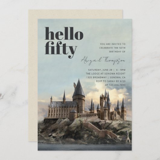 Harry Potter | 50e verjaardag van Zweinstein Castl Kaart (Voorkant / Achterkant)