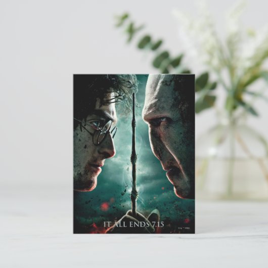 Harry Potter 7 Deel 2 - Harry versus Voldemort Briefkaart (Staand voorkant)