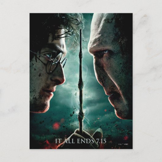 Harry Potter 7 Deel 2 - Harry versus Voldemort Briefkaart (Voorkant)