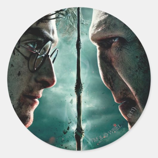 Harry Potter 7 Deel 2 - Harry vs. Heer Voldemort Ronde Sticker (Voorkant)