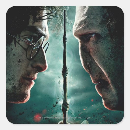 Harry Potter 7 Deel 2 - Harry vs. Heer Voldemort Vierkante Sticker (Voorkant)