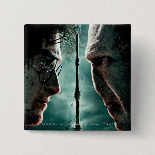 Harry Potter 7 Part 2 - Harry vs. Voldemort Vierkante Button 5,1 Cm (Voorkant)