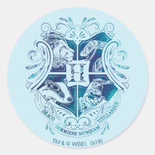 Harry Potter   Aguamenti HOGWARTS™ Crest Ronde Sticker
