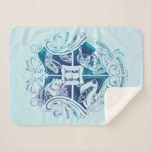 Harry Potter | Aguamenti HOGWARTS™ Crest Sherpa Deken (Voorkant (horizontaal))