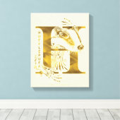 Harry Potter | Aguamenti HUFFLEPUFF™ Graphic Canvas Afdruk (Insitu (Houten vloer))