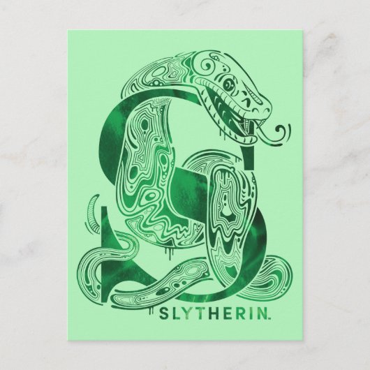 Harry Potter | Aguamenti SLYTHERIN™ Grafisch ontwe Briefkaart (Voorkant)