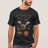 HARRY POTTER™ alles wat ik voor Kerstmis wil T-shirt (Voorkant)