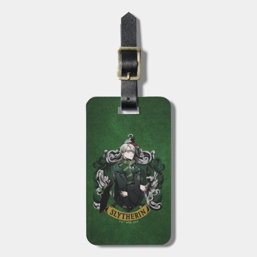 HARRY POTTER™ | Anime Draco Malfoy House Crest Bagagelabel (Voorkant verticaal)