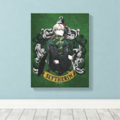 HARRY POTTER™ | Anime Draco Malfoy House Crest Canvas Afdruk (Insitu (Houten vloer))