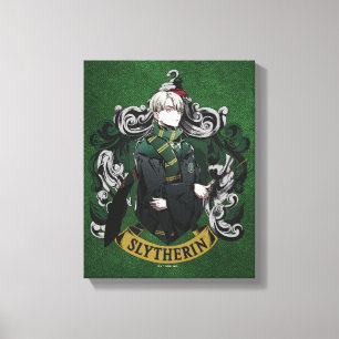 HARRY POTTER™   Anime Draco Malfoy House Crest Canvas Afdruk