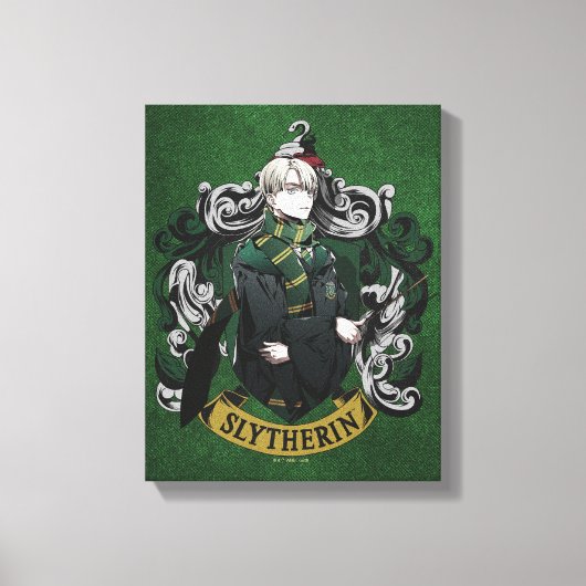 HARRY POTTER™ | Anime Draco Malfoy House Crest Canvas Afdruk (Voorkant)