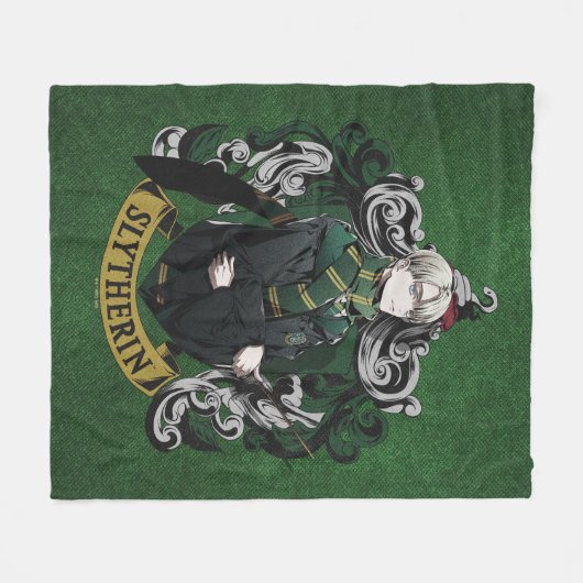 HARRY POTTER™ | Anime Draco Malfoy House Crest Fleece Deken (Voorkant (Horizontaal))