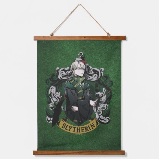 HARRY POTTER™ | Anime Draco Malfoy House Crest Hangend Wandkleed (Voorkant)