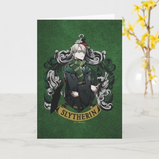 HARRY POTTER™ | Anime Draco Malfoy House Crest Kaart (Gele Bloem)
