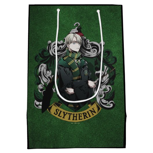 HARRY POTTER™ | Anime Draco Malfoy House Crest Medium Cadeauzakje (Achterkant)