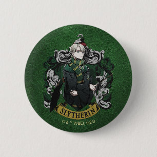 HARRY POTTER™ Anime Draco Malfoy House Crest Ronde Button 5,7 Cm
