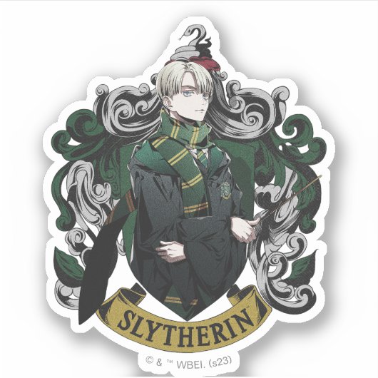 HARRY POTTER™ | Anime Draco Malfoy House Crest Sticker (Voorkant)