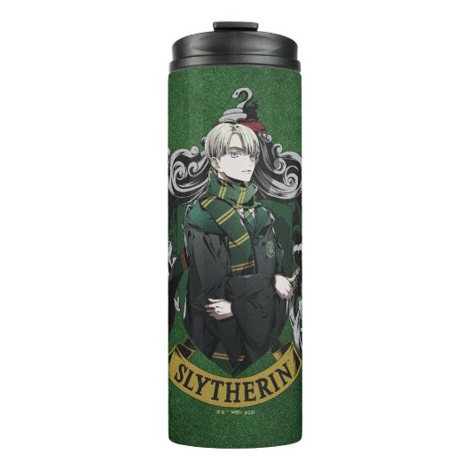 HARRY POTTER™ | Anime Draco Malfoy House Crest Thermosbeker (Voorkant)