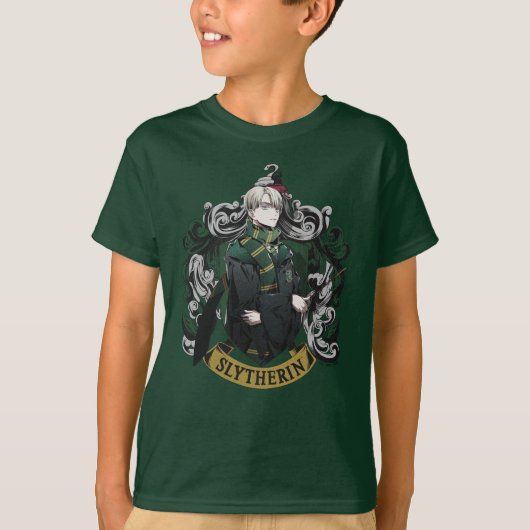HARRY POTTER™ | Anime Draco Malfoy Huis Crest T-shirt (Voorkant)