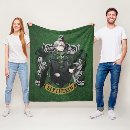 HARRY POTTER™ | Anime Draco Malfoy Huisembleem Fleece Deken (In situ)