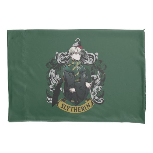 HARRY POTTER™ | Anime Draco Malfoy Huisembleem Kussensloop (Voorkant)