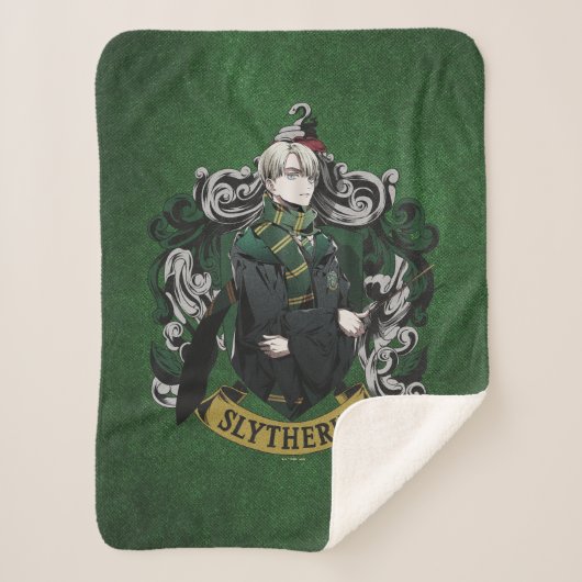 HARRY POTTER™ | Anime Draco Malfoy Huisembleem Sherpa Deken (Voorkant)