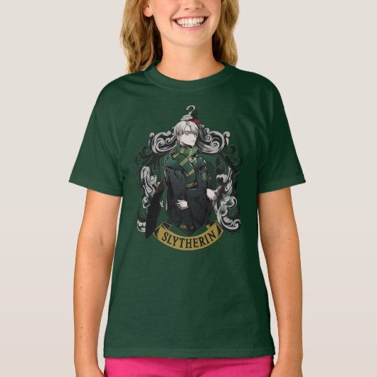 HARRY POTTER™ | Anime Draco Malfoy Huisembleem T-shirt (Voorkant)