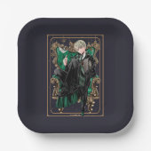 HARRY POTTER™ | Anime Draco Malfoy Zittend Papieren Bordje (Voorkant)
