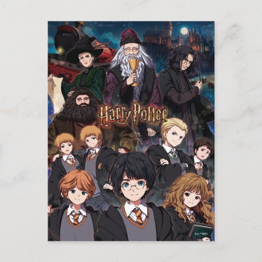HARRY POTTER™ Anime Ensemble Scène Briefkaart (Voorkant)