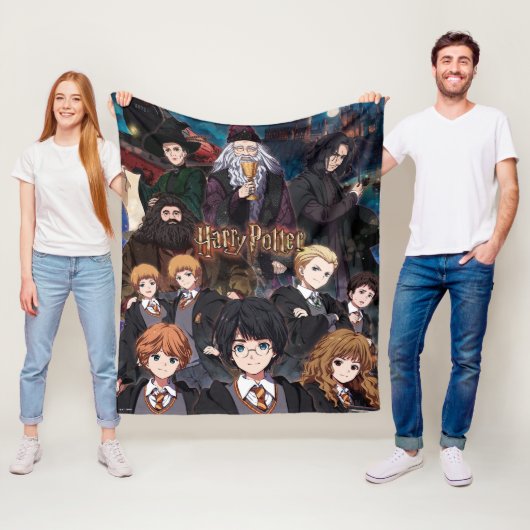 HARRY POTTER™ Anime Ensemble Scene Fleece Deken (In situ)