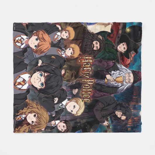 HARRY POTTER™ Anime Ensemble Scene Fleece Deken (Voorkant (Horizontaal))