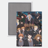 HARRY POTTER™ Anime Ensemble Scene Magneet (Voorkant / Achterkant)