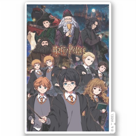 HARRY POTTER™ Anime Ensemble Scène Sticker (Voorkant)