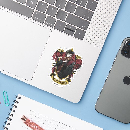 HARRY POTTER™ | Anime HARRY POTTER™ Crest Sticker (Laptop met iPhone)