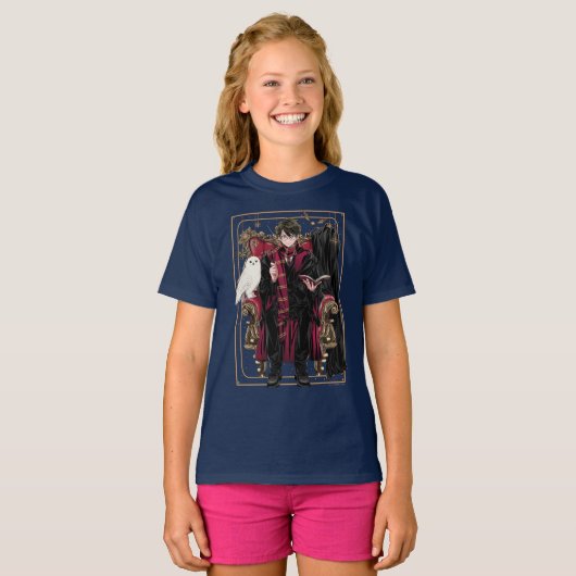 HARRY POTTER™ | Anime HARRY POTTER™ Zittend T-shirt (Voorkant volledig)