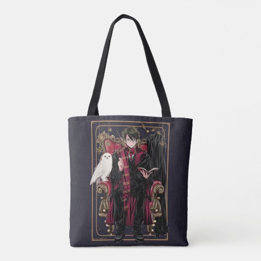 HARRY POTTER™ | Anime HARRY POTTER™ Zittend Tote Bag (Achterkant)