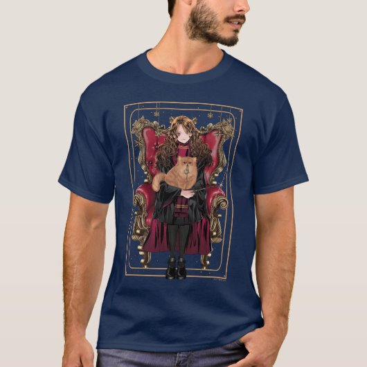 HARRY POTTER™ | Anime Hermione Granger Zittend T-shirt (Voorkant)