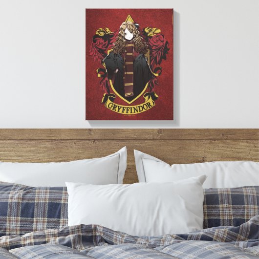 HARRY POTTER™ | Anime Hermione House Crest Canvas Afdruk (Insitu (Slaapkamer))