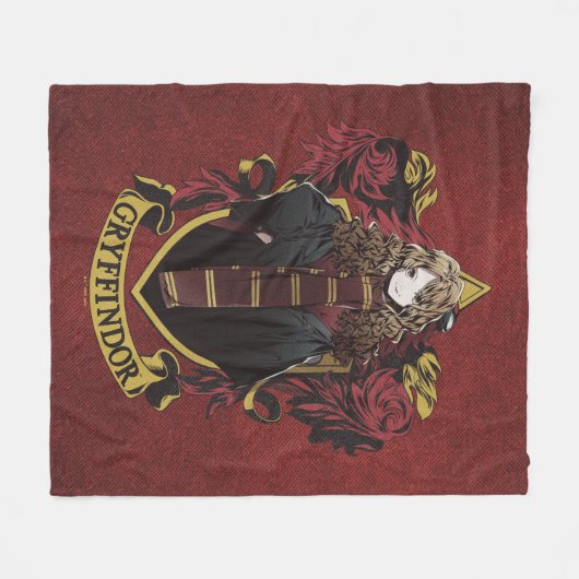 HARRY POTTER™ | Anime Hermione House Crest Fleece Deken (Voorkant (Horizontaal))