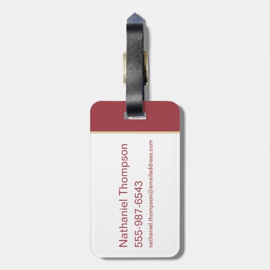 HARRY POTTER™ | Anime Ron Weasley House Crest Bagagelabel (Achterkant verticaal)