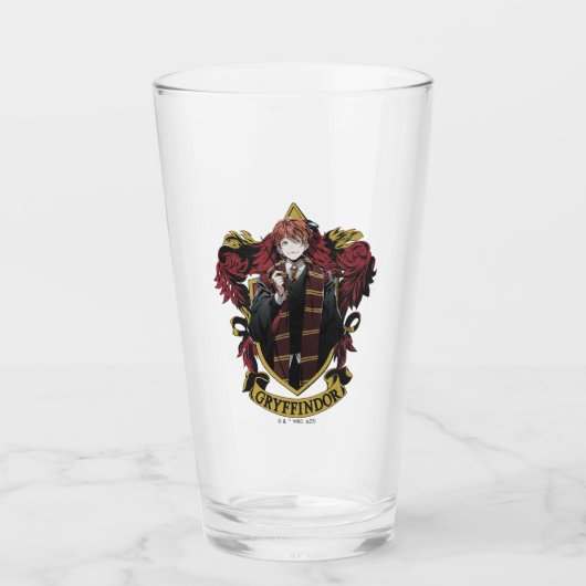HARRY POTTER™ | Anime Ron Weasley House Crest Glas (Voorkant)