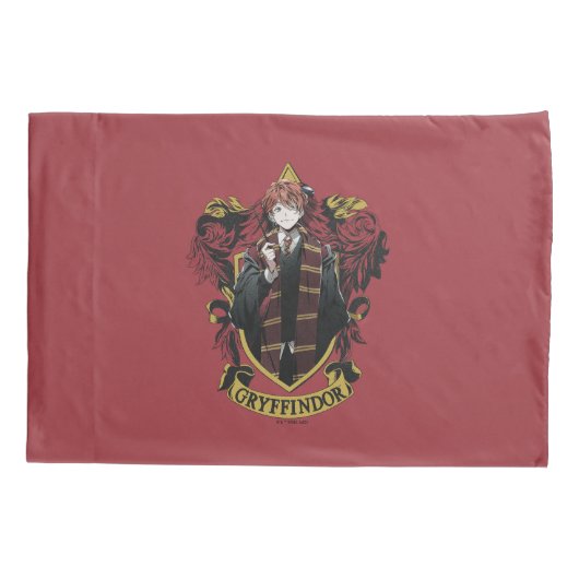 HARRY POTTER™ | Anime Ron Weasley House Crest Kussensloop (Achterkant)