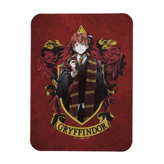 HARRY POTTER™ | Anime Ron Weasley House Crest Magneet (Verticaal)