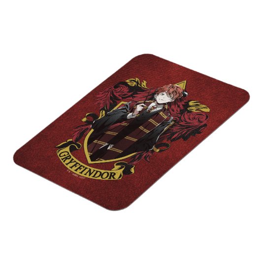 HARRY POTTER™ | Anime Ron Weasley House Crest Magneet (Linkerzijde)
