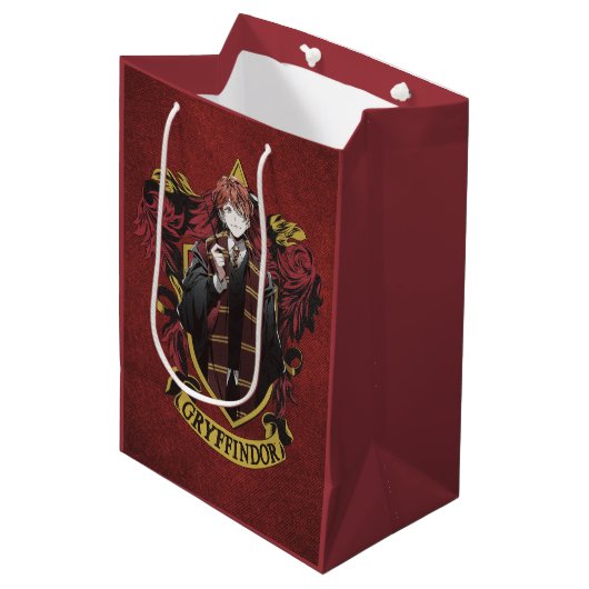 HARRY POTTER™ | Anime Ron Weasley House Crest Medium Cadeauzakje (Voorkant Gekanteld)
