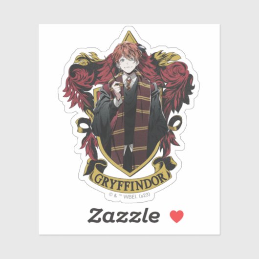 HARRY POTTER™ | Anime Ron Weasley House Crest Sticker (Vel)
